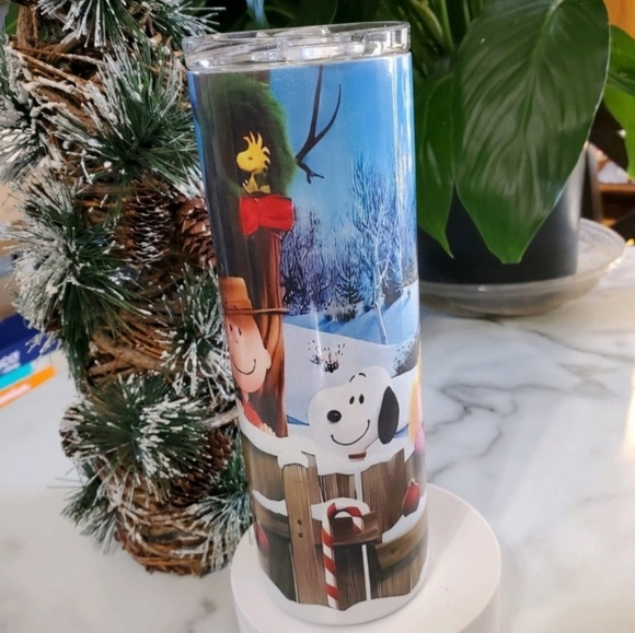 ‎Snoopy, ‎Charlie Brown  Peanuts Christmas 20oz Holographic Tumbler 🎉sale - Picture 16 of 16